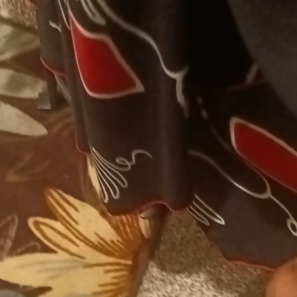 FINAL PRICE NWOT Iguana red/black/white assymetrical patterned design dress S/M - Picture 8 of 14